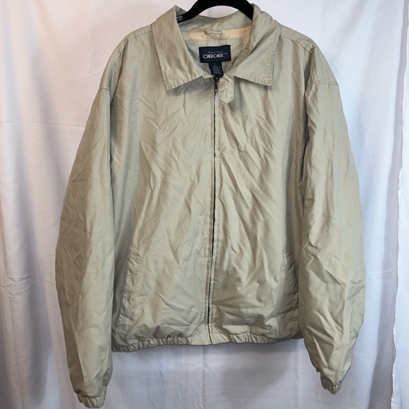 Cherokee Jacket Harrington Windbreaker Lining Long Sleeve Full Zip Collared Top - Picture 3 of 11